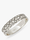 Coach silver crystal bangle with hinged closure, imported from the UK