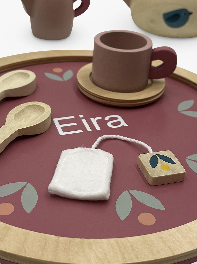 Babyblooms wooden tea set pink - British product