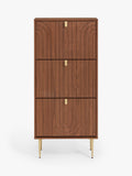 John Lewis Harvard Tall Shoe Storage Unit in Walnut (British brand)