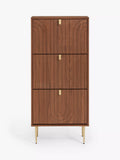 John Lewis Harvard Tall Shoe Storage Unit in Walnut (British brand)