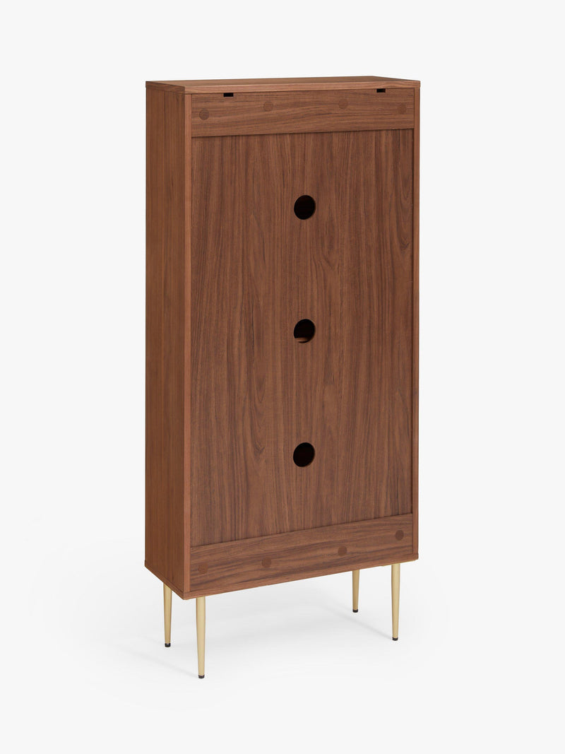 John Lewis Harvard Tall Shoe Storage Unit in Walnut (British brand)