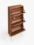 John Lewis Harvard Tall Shoe Storage Unit in Walnut (British brand)