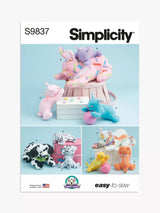 John Lewis Simplicity Plush Animals Sewing Pattern S9837- Buy online at McGrocer