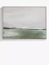 John Lewis John Lewis Misty Fields Abstract Framed Canvas, Green/Multi, 75 x 100cm- Buy online at McGrocer