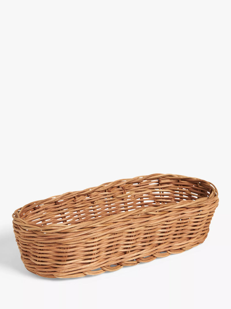 John Lewis natural rattan bread basket for baked goods, UK version
