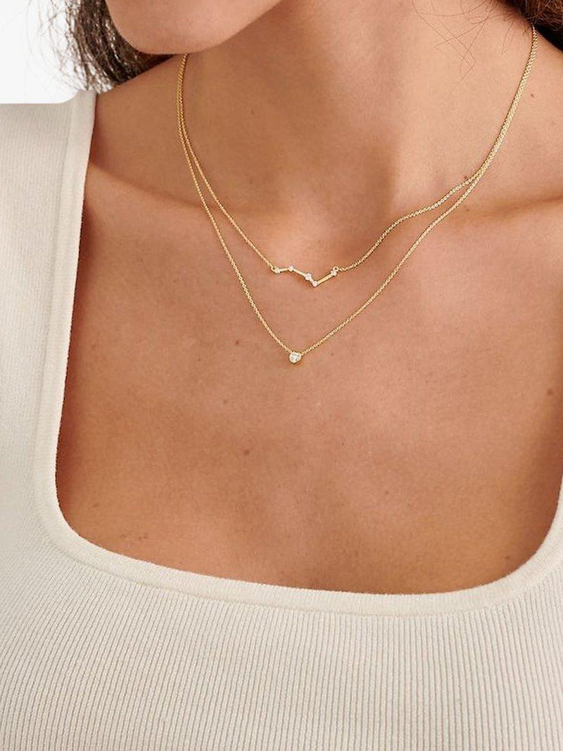 Edge of Ember constellation diamond necklace 40.5cm - British product