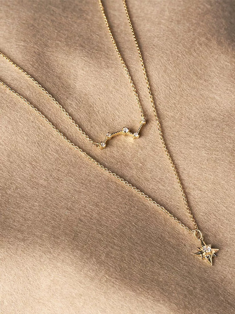 Edge of Ember constellation diamond necklace 40.5cm - British product