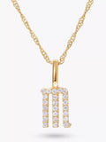 Edge of Ember 14ct Gold Diamond Initial Pendant Necklace 40cm