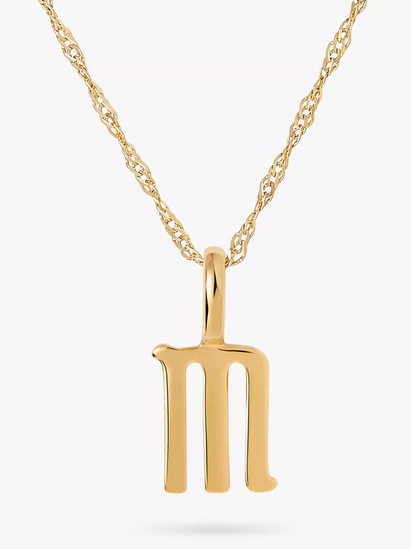 Edge of Ember Collier pendentif initiale en or 14 carats, or jaune