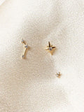 Edge of Ember diamond North Star stud earrings 0.7cm (British brand)