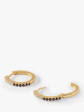 Edge of Ember 14ct gold huggie hoop earrings with sapphires (British brand)