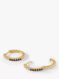 Edge of Ember 14ct gold huggie hoop earrings with sapphires (British brand)