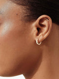 Edge of Ember 14ct gold opal huggie hoop earrings (British brand)