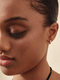 Edge of Ember 14ct gold opal huggie hoop earrings (British brand)