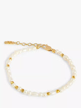 John Lewis Edge of Ember Freshwater Pearl Beaded Bracelet 16.5cm- Buy online at McGrocer