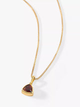 John Lewis Edge of Ember Triangle Birthstone Pendant Necklace- Buy online at McGrocer