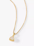 Edge of Ember Triangle Birthstone Pendant Necklace