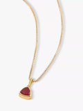 Edge of Ember Triangle Birthstone Pendant Necklace