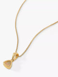 Edge of Ember Triangle Birthstone Pendant Necklace