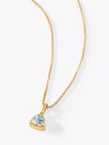 Edge of Ember Triangle Birthstone Pendant Necklace