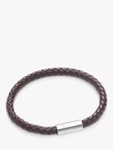John Lewis BARTLETT LONDON Men's Woven Leather Bracelet- Buy online at McGrocer