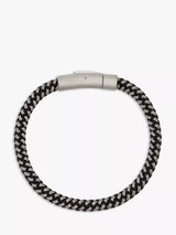 John Lewis BARTLETT LONDON Men's Metal Mesh Bracelet Black/Silver- Buy online at McGrocer