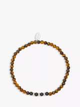 John Lewis BARTLETT LONDON Men's Onyx and Tiger's Eye Beaded Bracelet, Brown/Black- Buy online at McGrocer