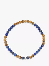 John Lewis BARTLETT LONDON Men's Lapis Lazuli and Jasper Beaded Bracelet, Blue/Brown- Buy online at McGrocer