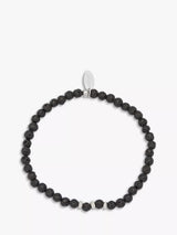 John Lewis BARTLETT LONDON Men's Lava Rock Beaded Bracelet, Brown- Buy online at McGrocer