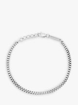John Lewis BARTLETT LONDON Men's Silver Toned Box Chain Bracelet- Buy online at McGrocer