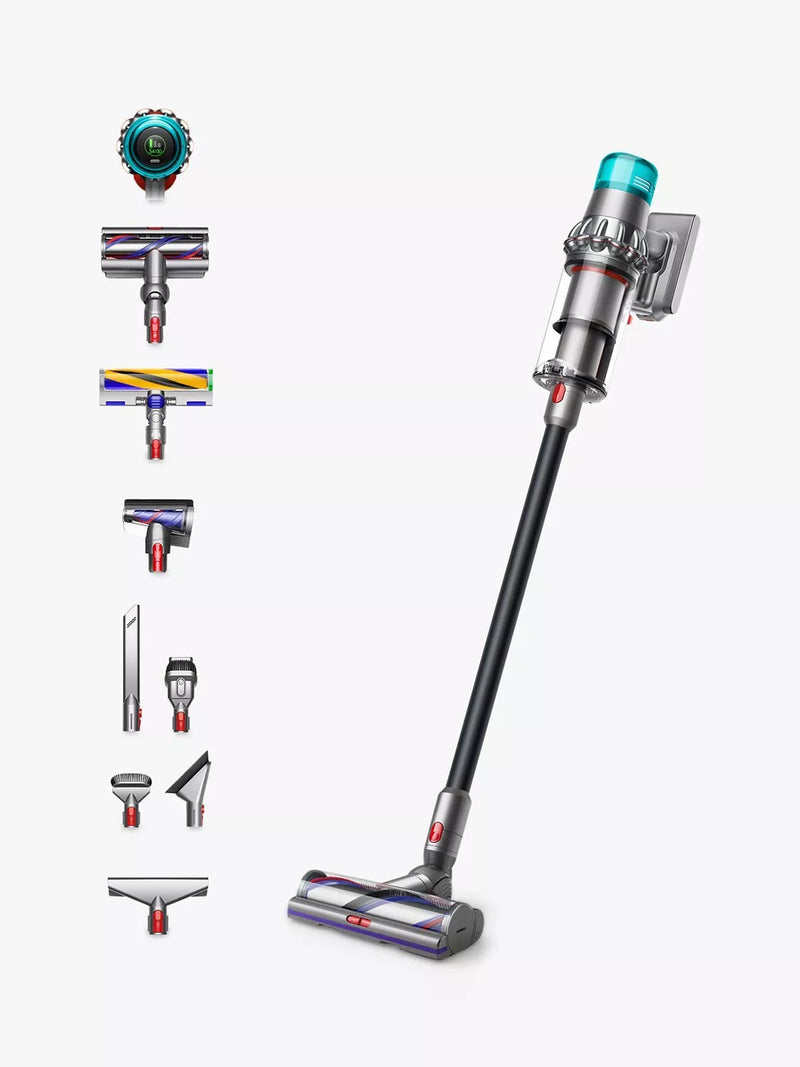 Dyson V15 Detect Total Clean cordless vacuum cleaner in nickel and black - British product