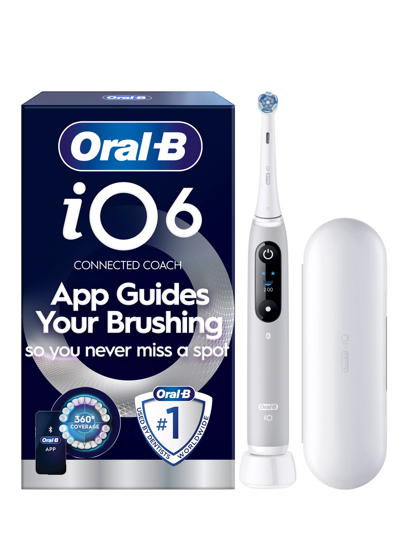 فرشاة أسنان كهربائية Oral-B iO6 مع مستشعر ضغط AI، إصدار المملكة المتحدة
