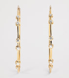 Jacquie Aiche yellow gold diamond Sophia hoop earrings - British product