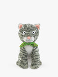 Julia Donaldson cat soft toy with green scarf, UK version