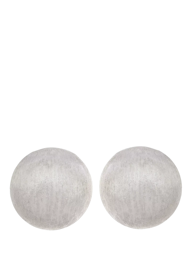 Eclectica round clip-on rhodium earrings 2cm, UK version
