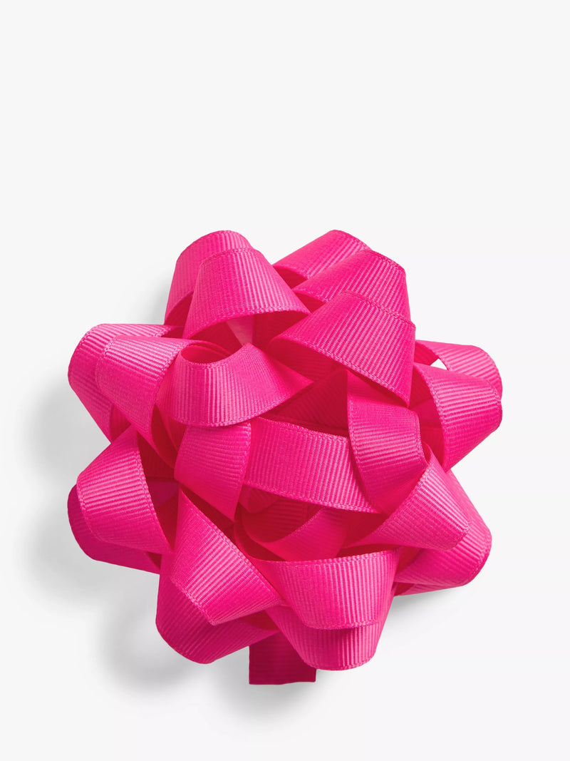 John Lewis fabric gift bow in pink, imported from the UK