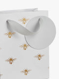 John Lewis bee print gift bag with ribbon handles, UK version