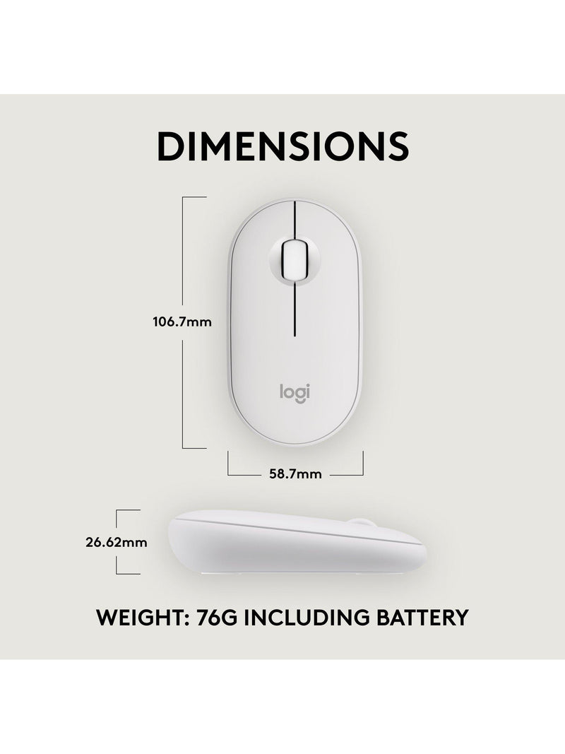 Souris sans fil Logitech Pebble Mouse 2 M350s - Produit britannique