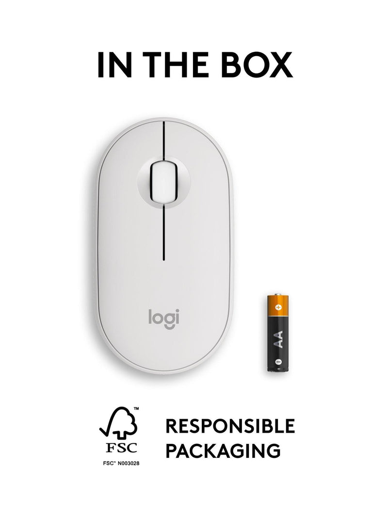 Souris sans fil Logitech Pebble Mouse 2 M350s - Produit britannique
