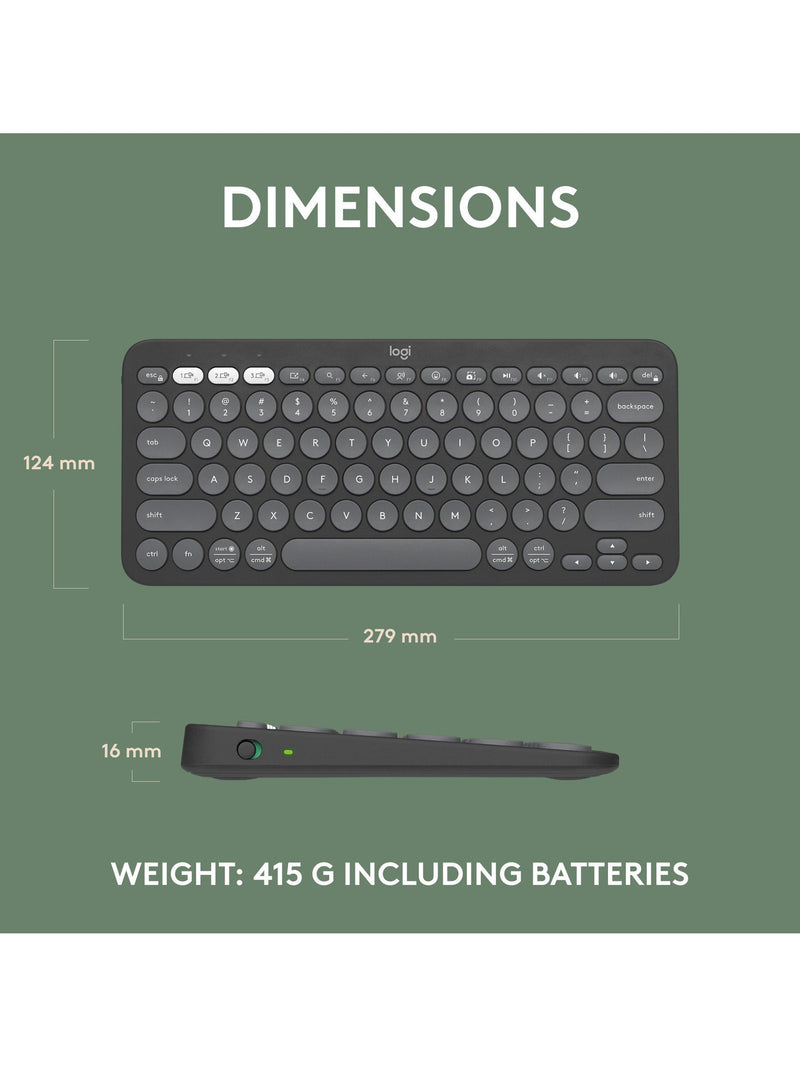 Logitech Pebble Keys 2 K380s kabellose Tastatur, UK-Version