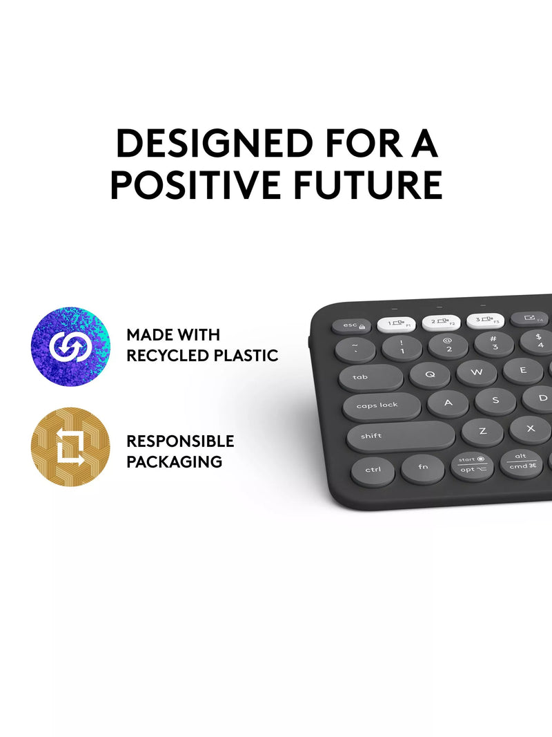Logitech Pebble Keys 2 K380s wireless keyboard, UK version