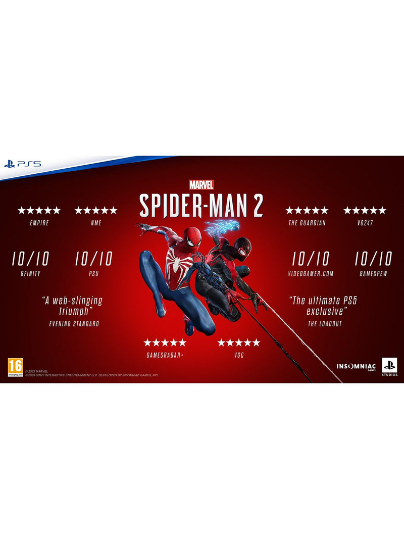 Sony Marvel's Spider-Man 2 PS5 video game disc, imported from the UK