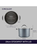 Circulon ScratchDefense non-stick stockpot and lid 24cm - British product