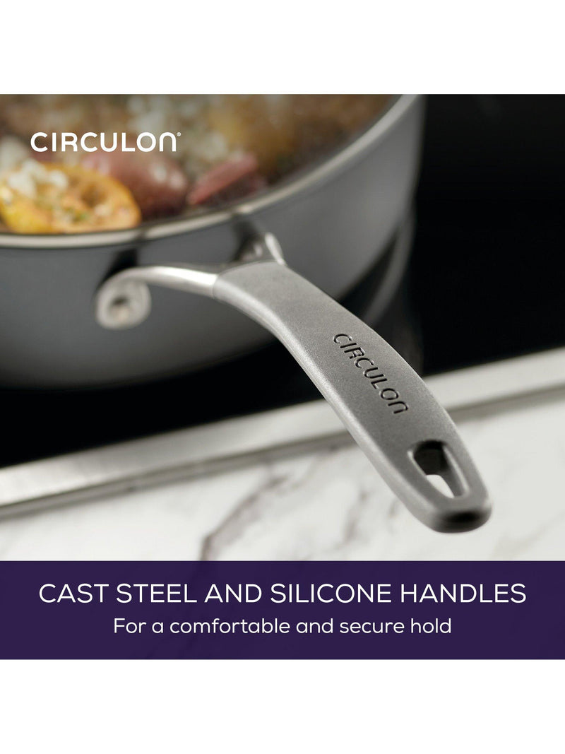 Circulon ScratchDefense non-stick sauté pan with lid and helper handle 28cm - British product
