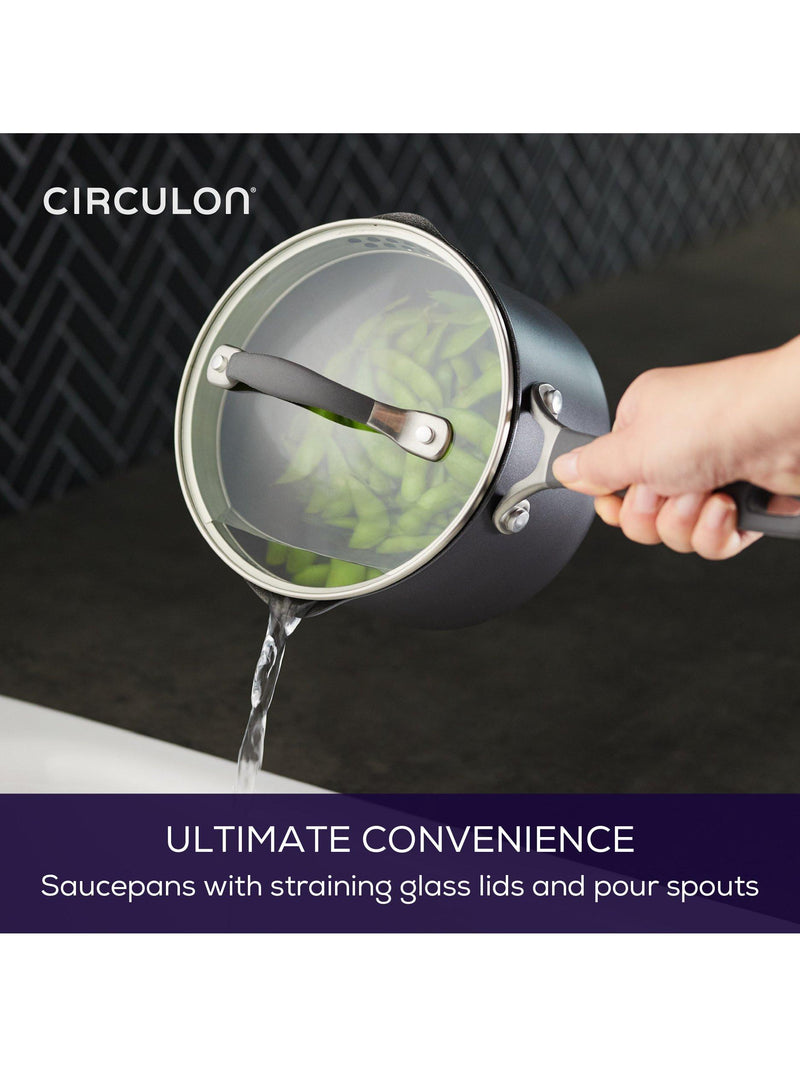 Circulon ScratchDefense saucepan set 3 piece, imported from the UK