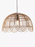 John Lewis Aria rattan ceiling shade natural 45cm diameter - British product