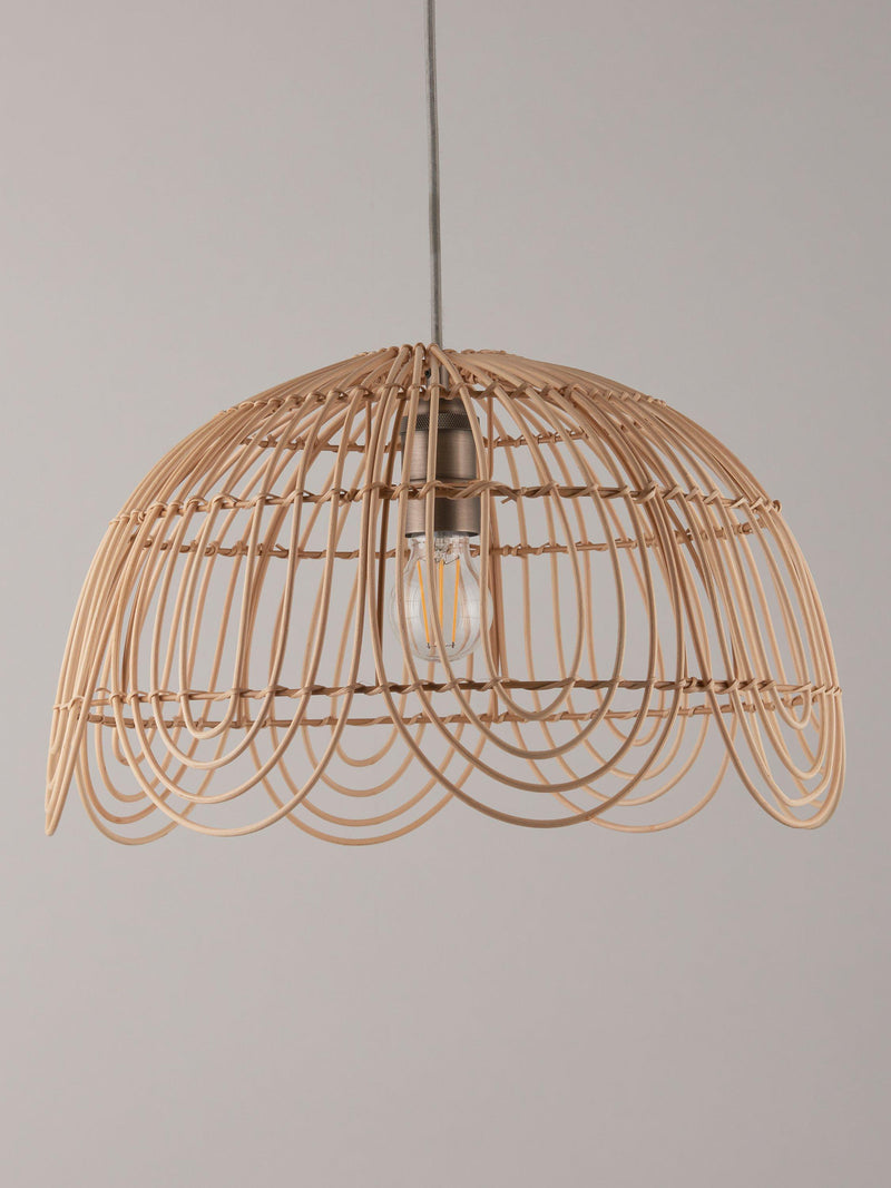 John Lewis Aria rattan ceiling shade natural 45cm diameter - British product