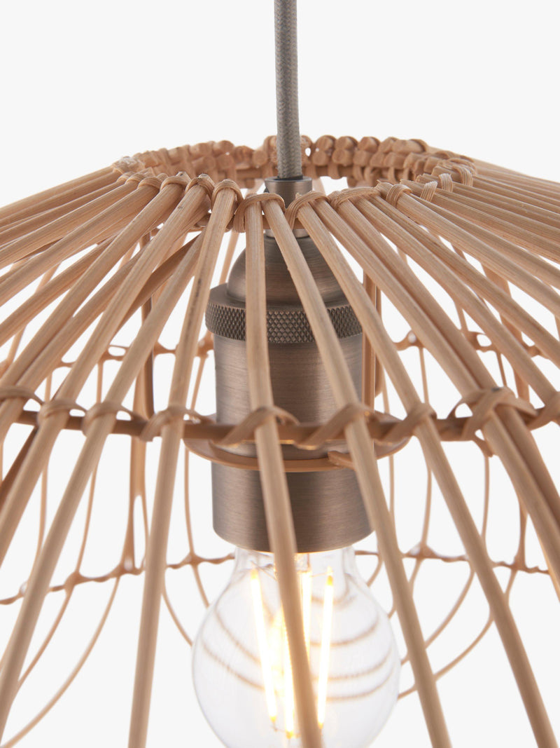 John Lewis Aria rattan ceiling shade natural 45cm diameter - British product