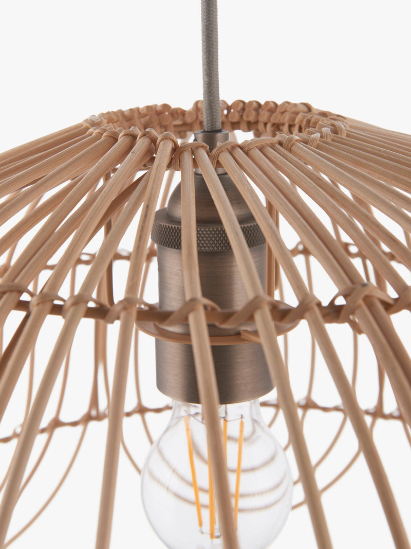 John Lewis Aria rattan ceiling shade natural 45cm diameter - British product