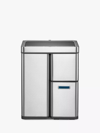 John Lewis EKO Mirage Plus Sensor Waste Separation Bin Stainless Steel Kitchen Bin 55L- Buy online at McGrocer